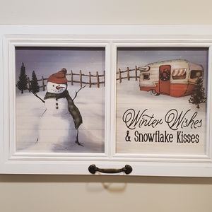 Winter Window Wall Decor - Wood Sign